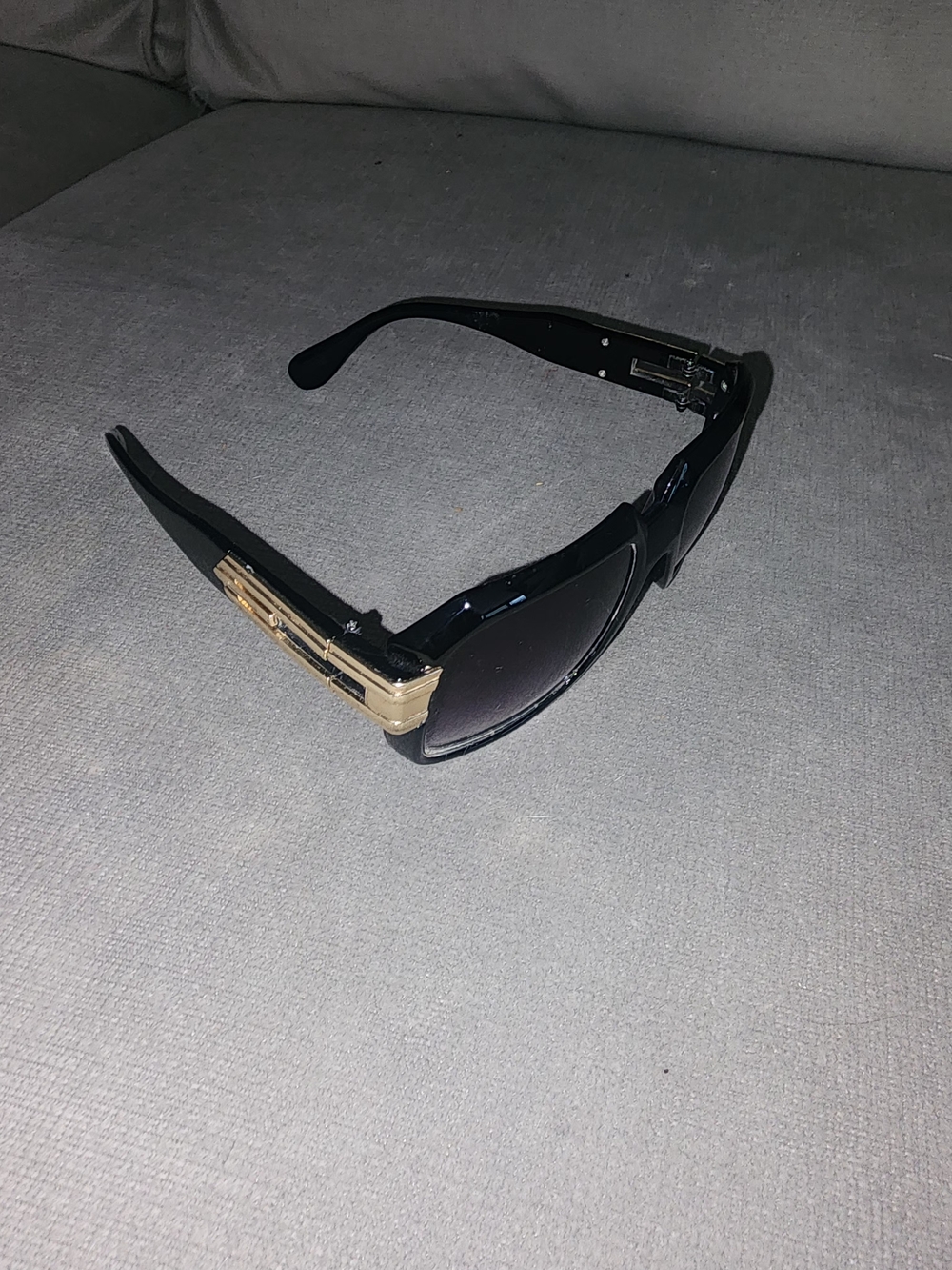 Black Sunglasses with Gold Accent